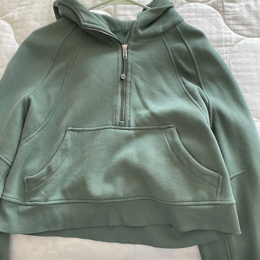 Quarter zip up scuba size M/L tidewater teal